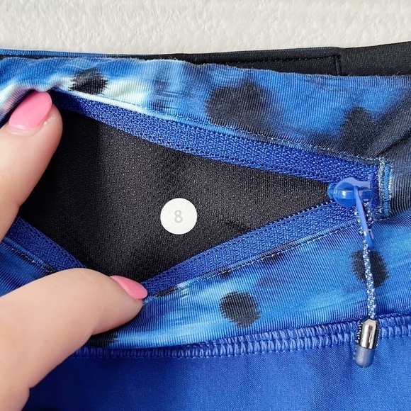 Lululemon Run: Speed Short Sapphire Blue/Washi Weave Angel Wing Naval Blue 8 - Picture 6 of 10